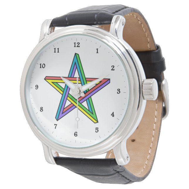 Optische illusie Star Watch Horloge (Gekanteld)
