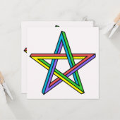 Optische illusie ster kaart (Voorkant / Achterkant in situ)