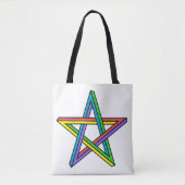 Optische illusie ster tote bag (Voorkant)