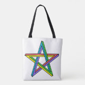 Optische illusie ster tote bag (Achterkant)