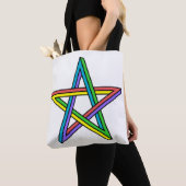 Optische illusie ster tote bag (Dichtbij)