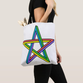 Optische illusie ster tote bag
