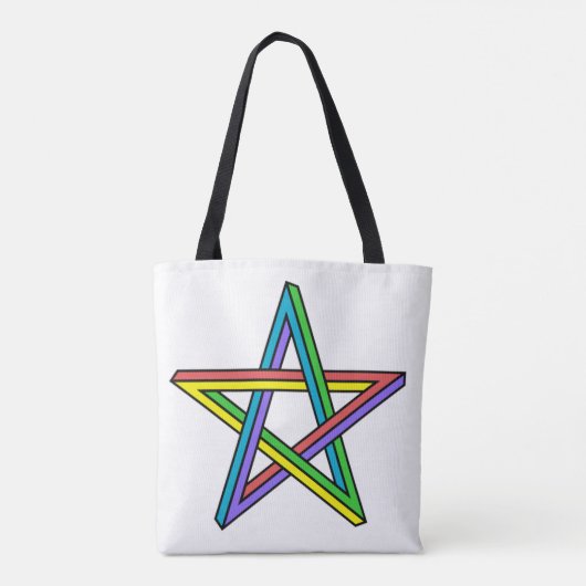 Optische illusie Ster Tote Tas (Achterkant)
