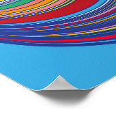 Optische illusie Striped Circles  jaren 1960 Poster (Hoek)