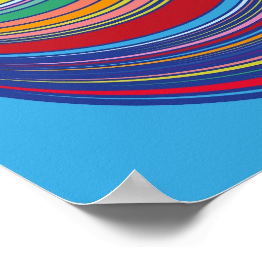 Optische illusie Striped Circles  jaren 1960 Poster (Hoek)