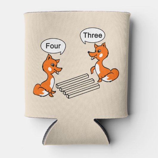 Optische illusie Trick Fox Blikjeskoeler (Voorkant)