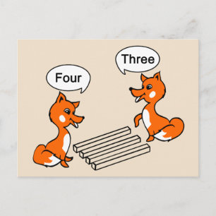 Optische illusie Trick Fox Briefkaart