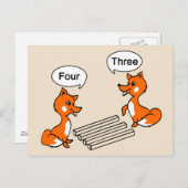 Optische illusie Trick Fox Briefkaart (Voorkant / Achterkant)