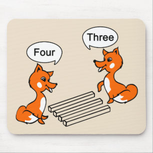 Optische illusie Trick Fox Muismat