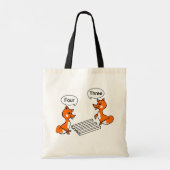 Optische illusie Trick Fox Tote Bag (Achterkant)