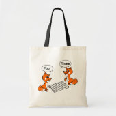 Optische illusie Trick Fox Tote Bag (Voorkant)