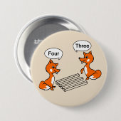 Optische illusie Trick met foxes Ronde Button 7,6 Cm (Voorkant /achterkant)