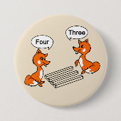 Optische illusie Trick met foxes Ronde Button 7,6 Cm (Voorkant)