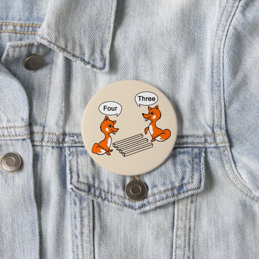 Optische illusie Trick met foxes Ronde Button 7,6 Cm (In situ)