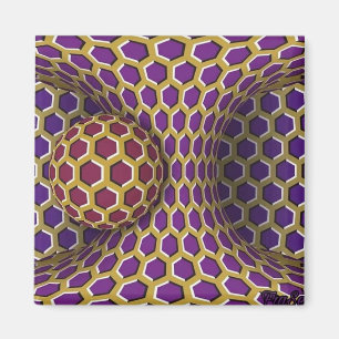 Optische illusie truc tekening rotatie draaien magneet