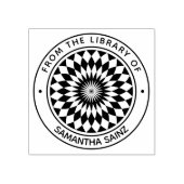 Optische illusie uit de bibliotheek van het boek rubberstempel (Afrduk)