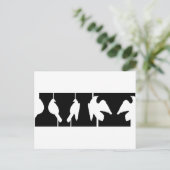 Optische illusie van sturen of vliegende vogels briefkaart (Staand voorkant)