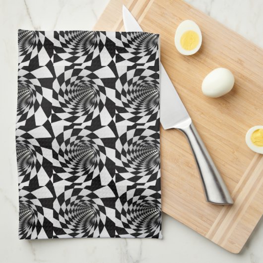 Optische Illusie Wervelend Deken Theedoek (Quarter Fold)
