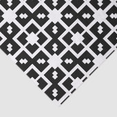 Optische illusie zwart en wit geometrisch patroon tissuepapier (Detail)