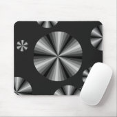 Optische Illusie Zwart Mousepad Muismat (Met muis)