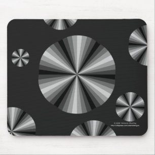 Optische Illusie Zwart Mousepad Muismat