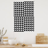 optische illusie zwart poster (Keuken)