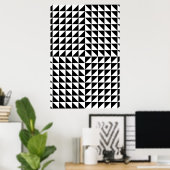 optische illusie zwart poster (Thuiskantoor)