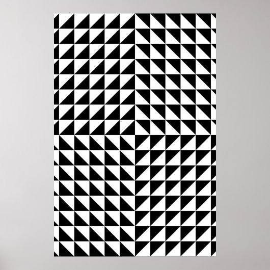 optische illusie zwart poster (Voorkant)