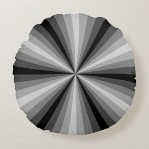 Optische Illusie Zwart Rond Kussen