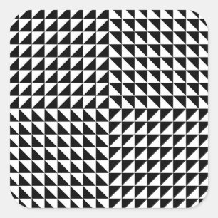 optische illusie zwart vierkante sticker
