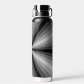 Optische Illusie Zwart Waterfles (Achterkant)
