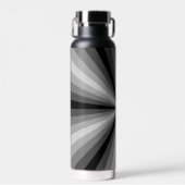 Optische Illusie Zwart Waterfles (Voorkant)