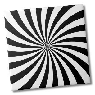 Optische illusie Zwart-wit bewegen Tegeltje