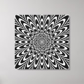 Optische illusie zwart-wit canvas afdruk (Voorkant)