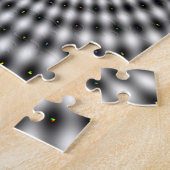 Optische illusie zwart-wit legpuzzel (Zijkant)