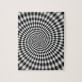 Optische illusie zwart-wit legpuzzel (Verticaal)