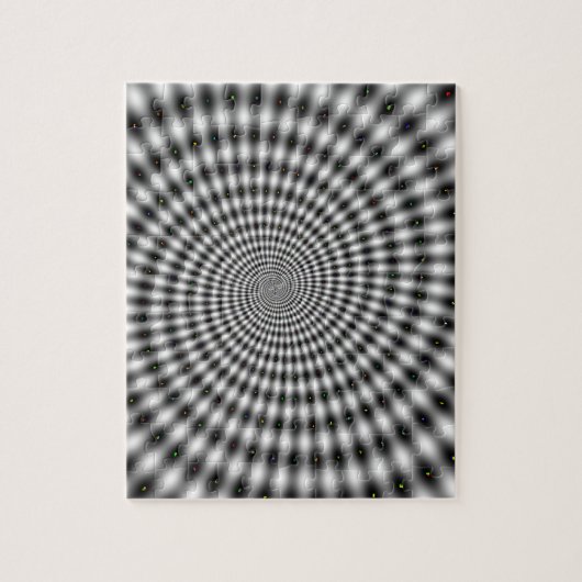 Optische illusie zwart-wit legpuzzel (Verticaal)