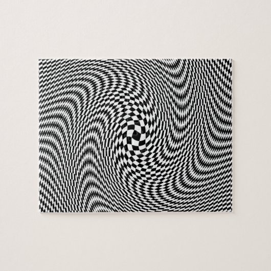 Optische illusie zwart-wit legpuzzel (Horizontaal)