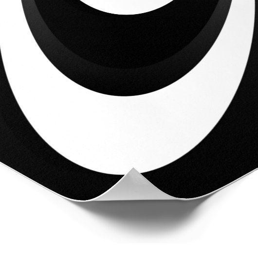 Optische illusie zwart-wit poster (Hoek)