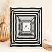 Optische Illusie Zwart-wit Strepen 2025 Planner