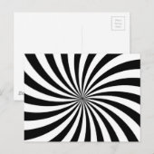 Optische Illusie Zwart Wit Swirl Briefkaart (Voorkant / Achterkant)