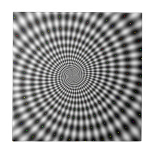 Optische illusie zwart-wit tegeltje