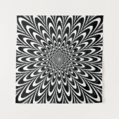 Optische illusie zwart-wit wandkleed (Voorkant)
