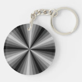 Optische Illusie Zwarte Acryl Sleutelhanger (Achterkant)