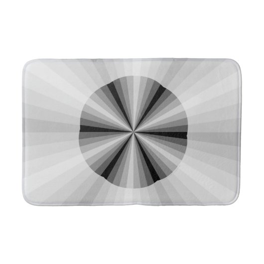 Optische Illusie Zwarte Badmat (Voorkant)