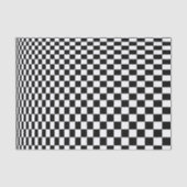 Optische illusie zwarte en witte cheques tissuepapier (Voorkant)