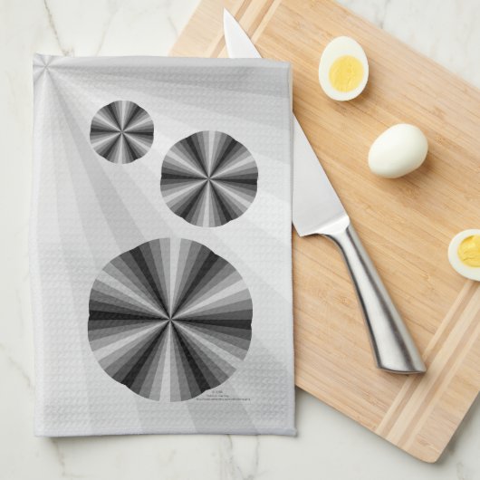 Optische Illusie Zwarte Handdoek (Quarter Fold)