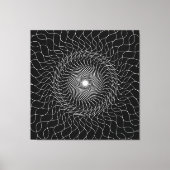 Optische illusie zwarte kunst canvas afdruk (Voorkant)
