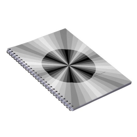 Optische Illusie Zwarte Notitieboek (Rechterzijde)
