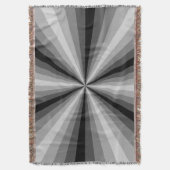 Optische illusie zwarte schroefdraad deken (Voorkant Verticaal)